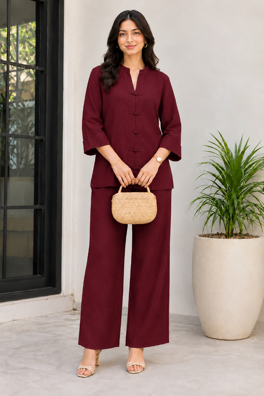 Maroon Muse Co-ord Set