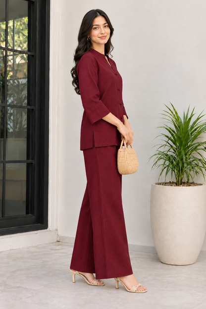 Maroon Muse Co-ord Set