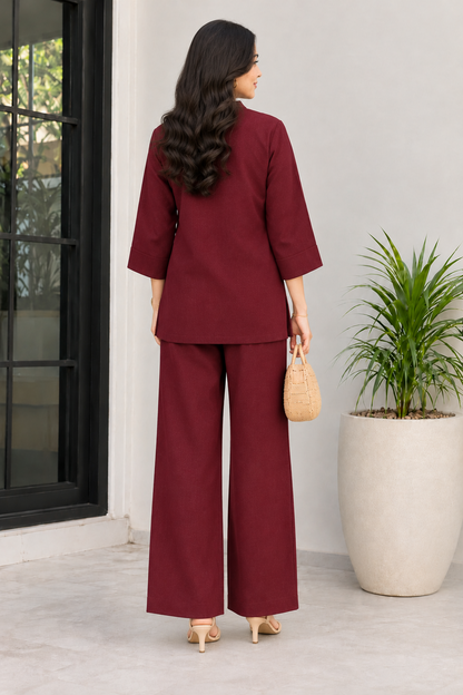 Maroon Muse Co-ord Set
